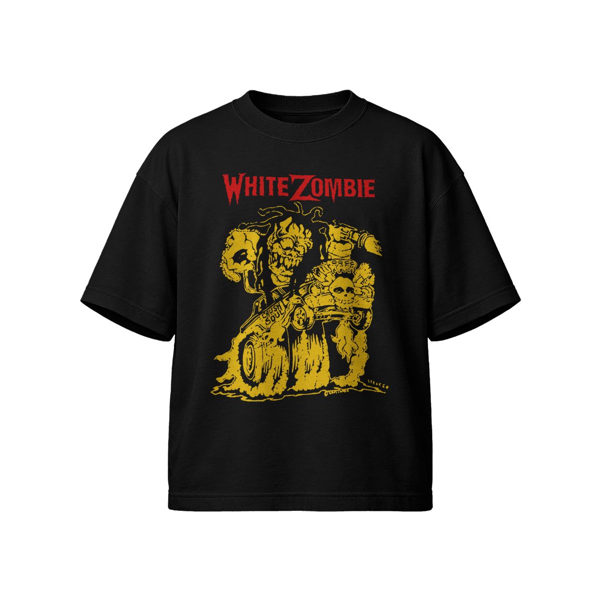 White Zombie 1988 Soul Crusher Vintage Metal Band T-Shirt Retro Horror Rock Graphic Tee 80s Heavy Metal 