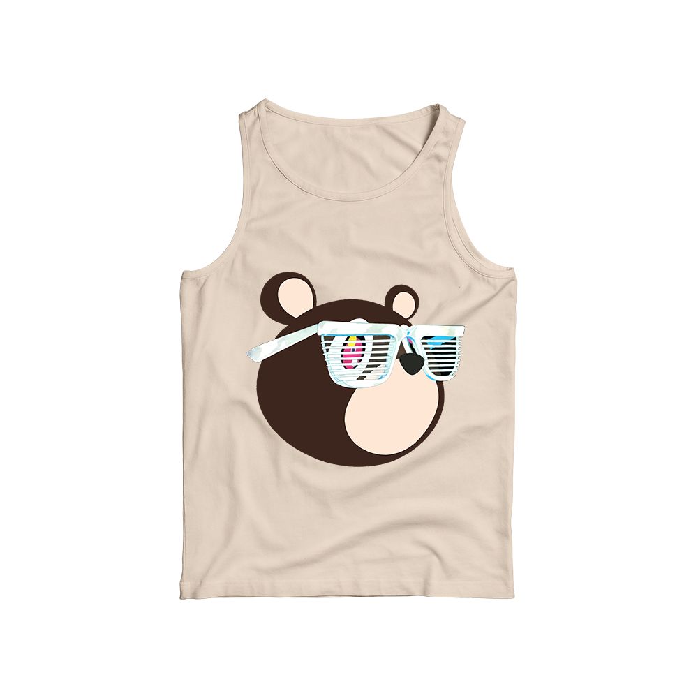 2007 Kanye West Glow In The Dark Tour Vintage Rap T-Shirt, Murakami Bear Hip Hop Graphic Tee, Y2K Streetwear Shirt