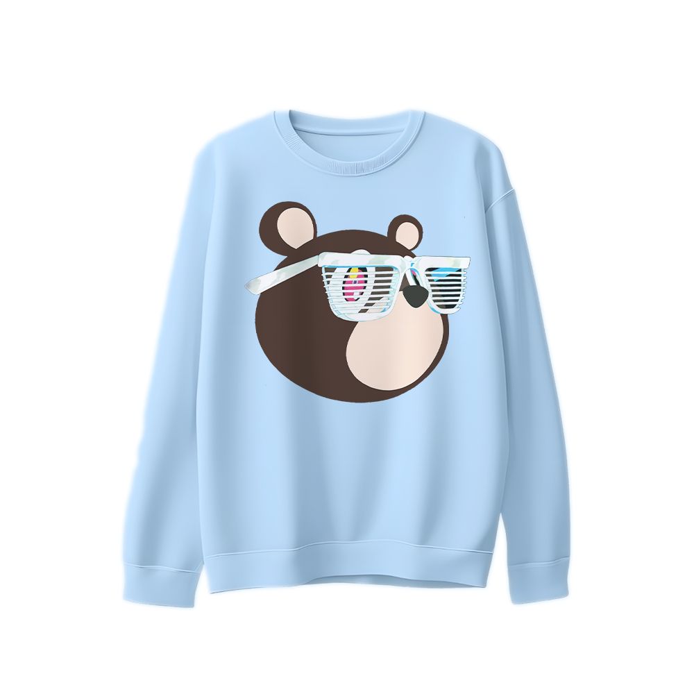 2007 Kanye West Glow In The Dark Tour Vintage Rap T-Shirt, Murakami Bear Hip Hop Graphic Tee, Y2K Streetwear Shirt