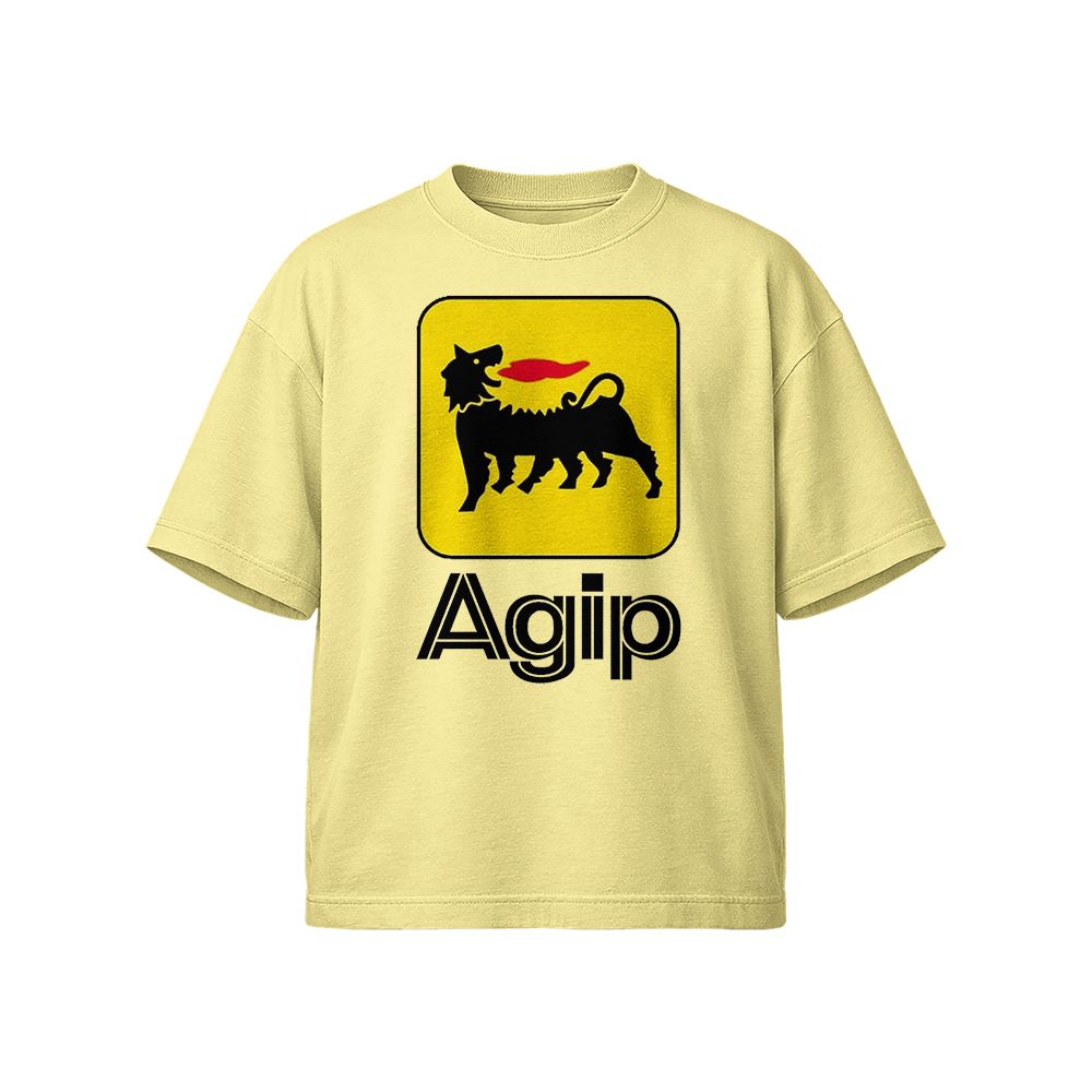  Agip Vintage Racing Logo T-Shirt, Retro Motorsport Graphic Tee, Classic Automotive Streetwear Shirt