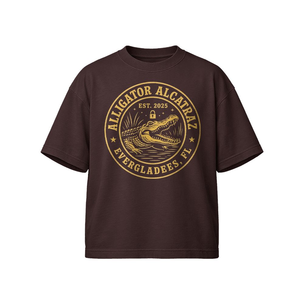 Florida Everglades Alligator Alcatraz Parody Vintage T-Shirt, Funny Wildlife Graphic Tee, Retro Humor Shirt