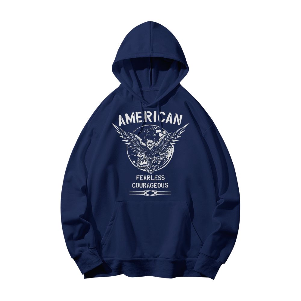 American Fearless Courageous Vintage Graphic T-Shirt, Patriotic Motivation Streetwear Tee, Retro Americana Shirt