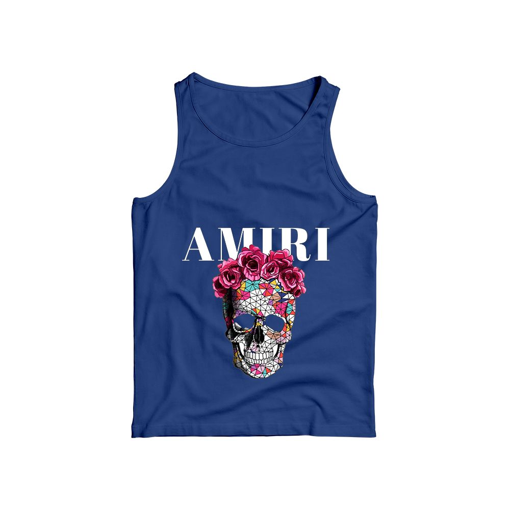 AMIRI Skull Flower Vintage Graphic T-Shirt, Luxury Rock Streetwear Tee, Designer Fashion Shirt