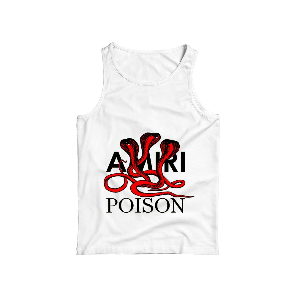 AMIRI Poison Snake Vintage Fashion T-Shirt, Luxury Streetwear Graphic Tee, Designer Style Shirt