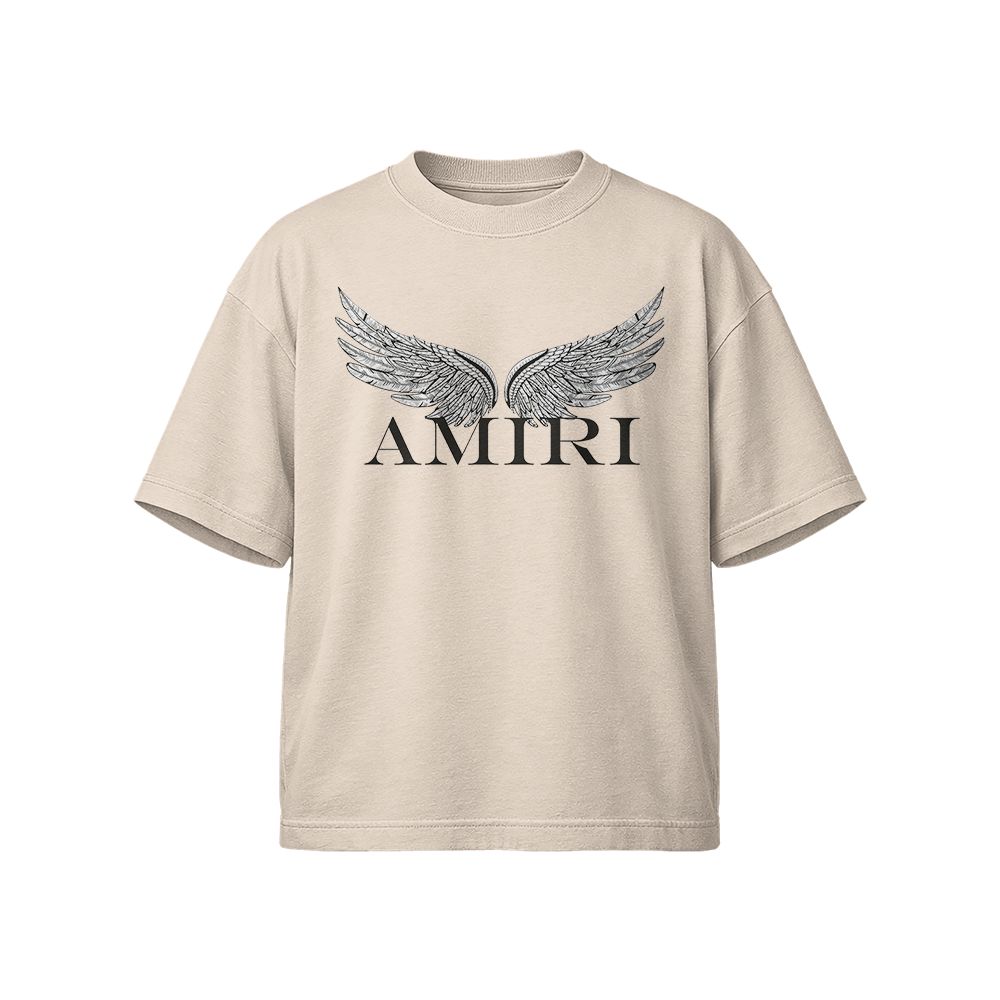  AMIRI Wings Vintage Streetwear T-Shirt, Luxury Fashion Graphic Tee, Retro Designer Shirt