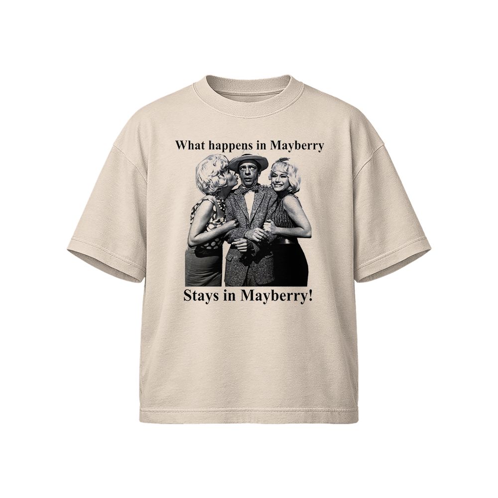 What Happens In Mayberry Stays In Mayberry Vintage TV Show T-Shirt, Retro Comedy Graphic Tee, Classic Americana Streetwear Shirt