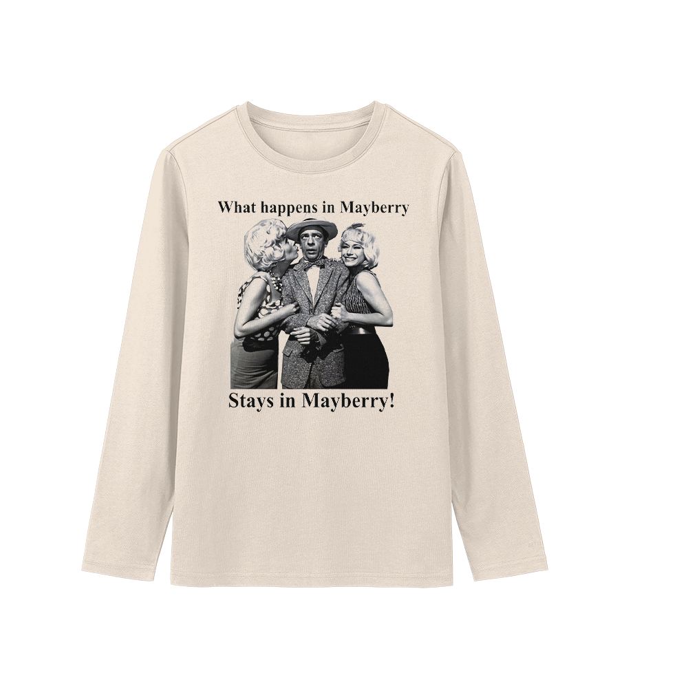 What Happens In Mayberry Stays In Mayberry Vintage TV Show T-Shirt, Retro Comedy Graphic Tee, Classic Americana Streetwear Shirt