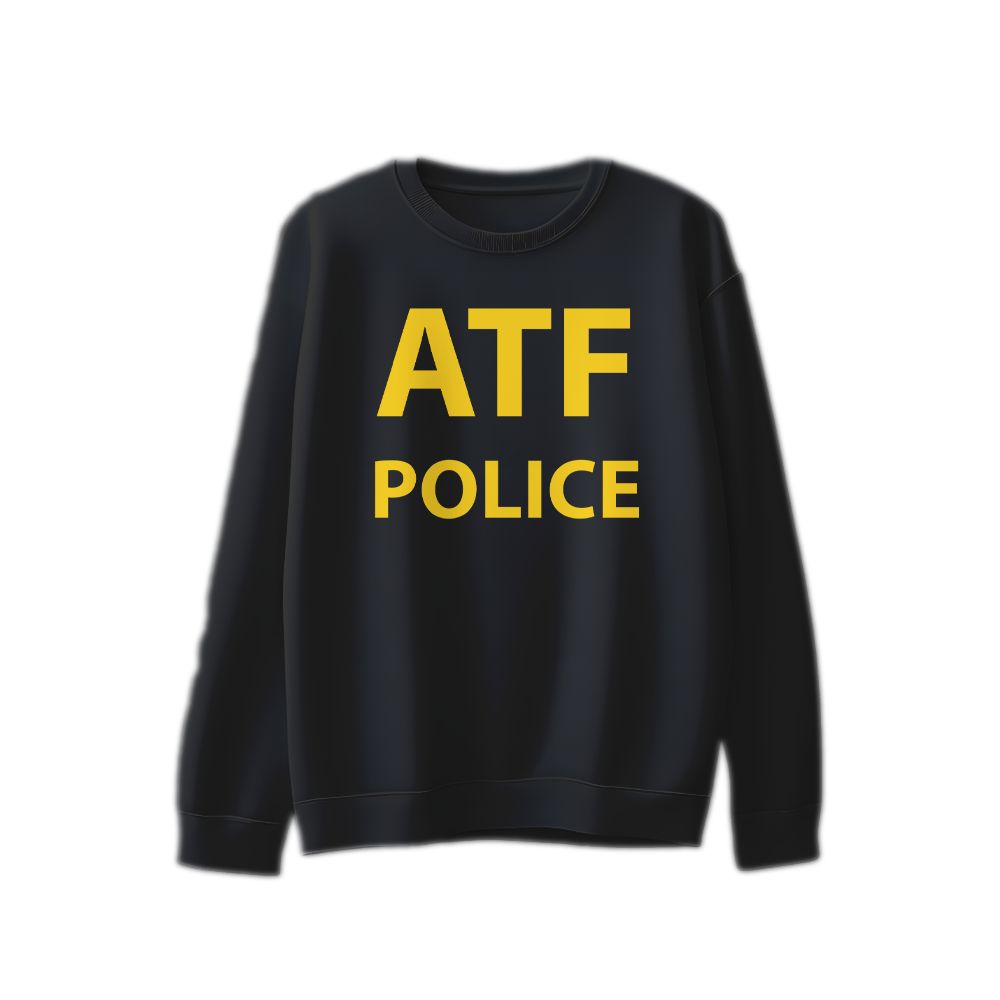 ATF Explosive Police Text Style Vintage Graphic T-Shirt