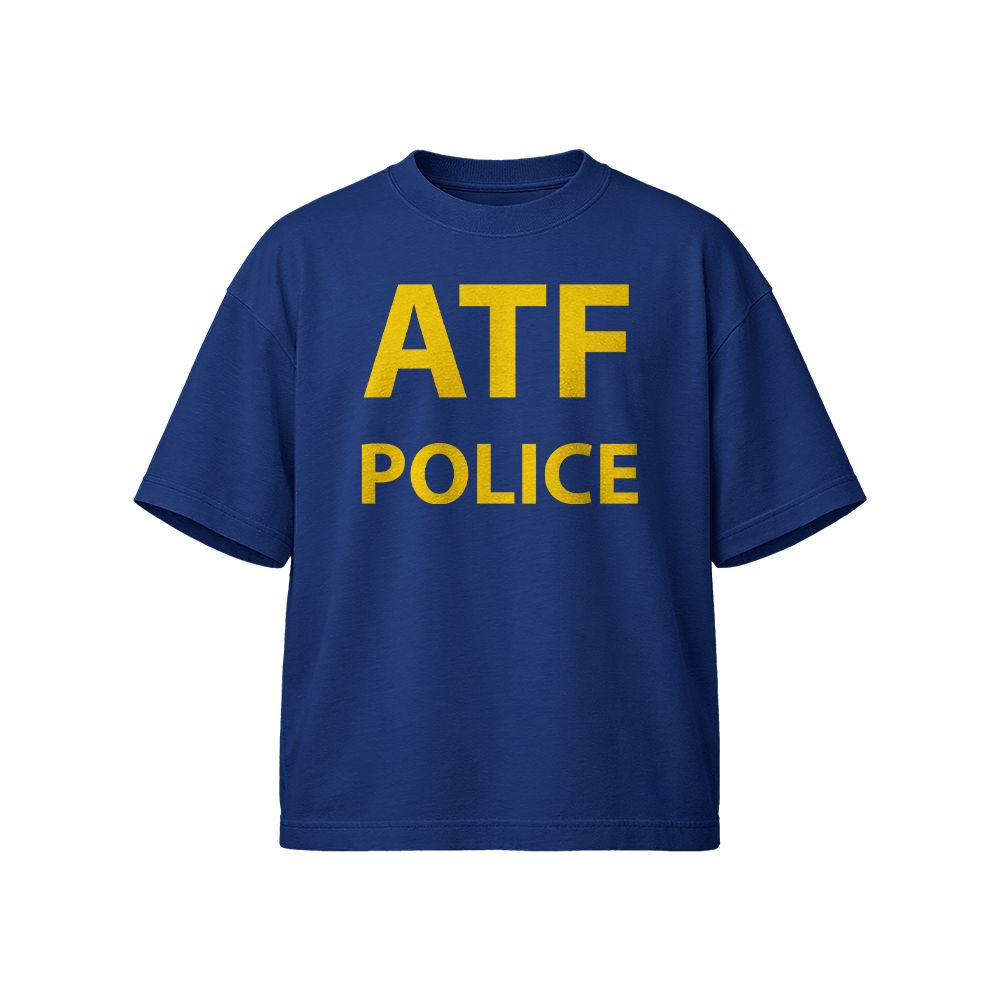 ATF Explosive Police Text Style Vintage Graphic T-Shirt
