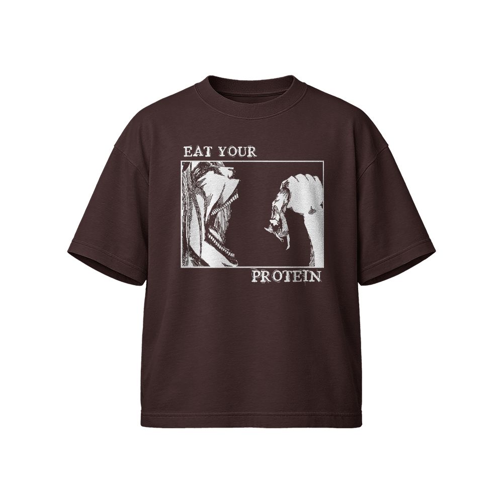 Attack on Titan Eat Your Protein Eren Jaeger Anime Gym Graphic T-Shirt