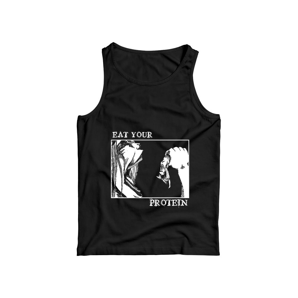 Attack on Titan Eat Your Protein Eren Jaeger Anime Gym Graphic T-Shirt