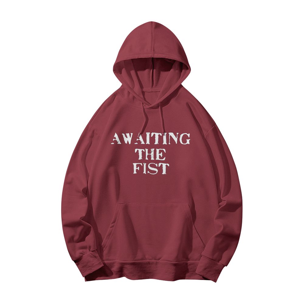 Awaiting The Fist Hardcore Punk Text Logo Graphic T-Shirt
