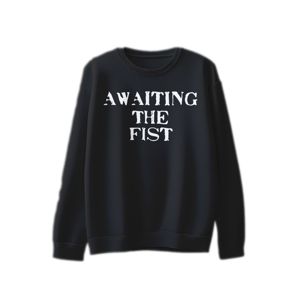 Awaiting The Fist Hardcore Punk Text Logo Graphic T-Shirt