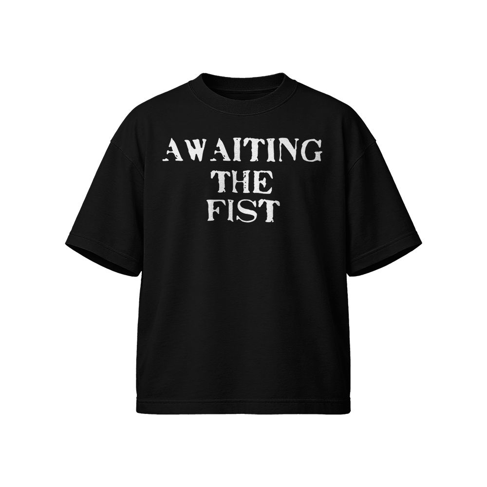 Awaiting The Fist Hardcore Punk Text Logo Graphic T-Shirt