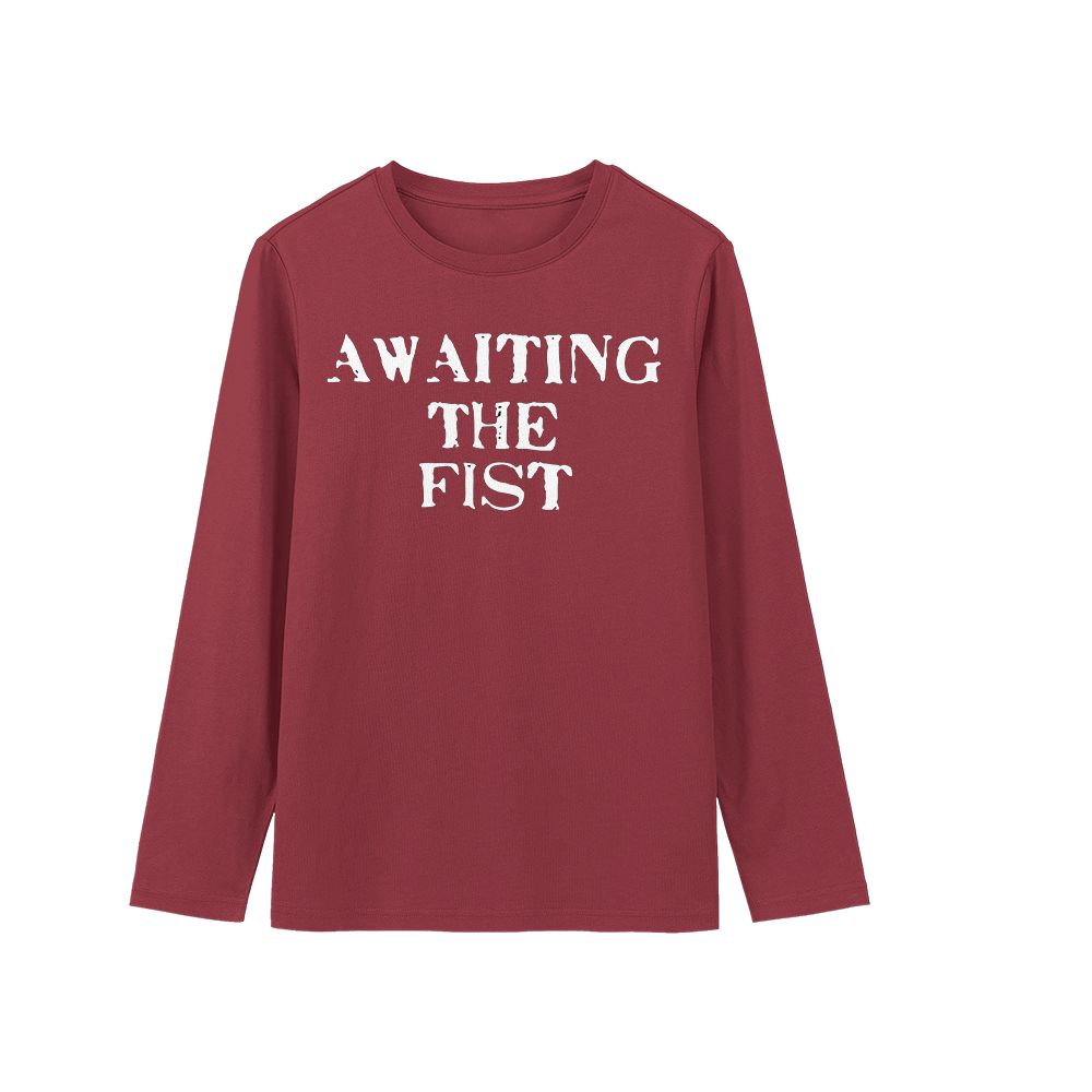 Awaiting The Fist Hardcore Punk Text Logo Graphic T-Shirt
