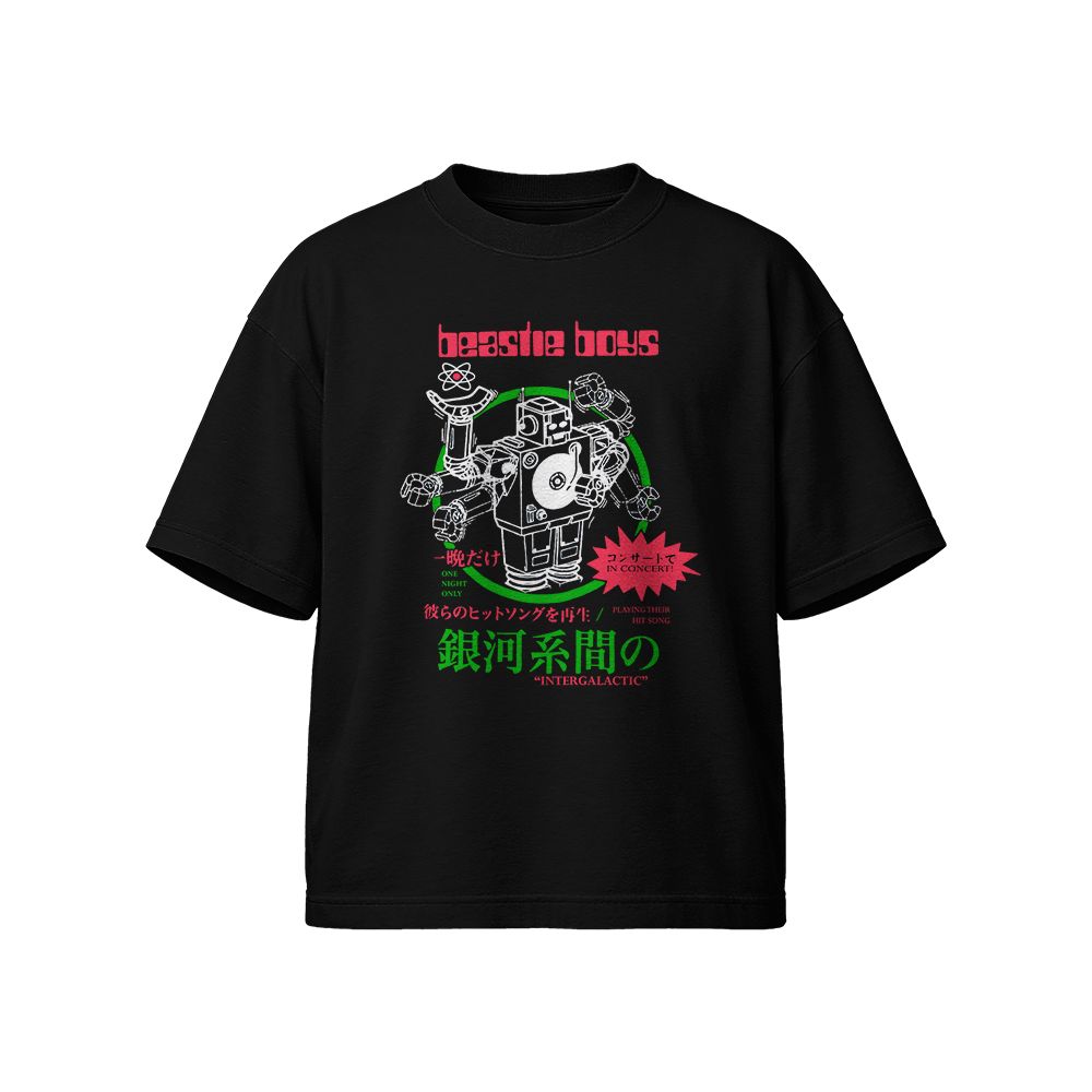 Beastie Boys Intergalactic Robot T-Shirt – Vintage Hip Hop Graphic Tee, Japanese Style Streetwear, Retro Rap Band Shirt