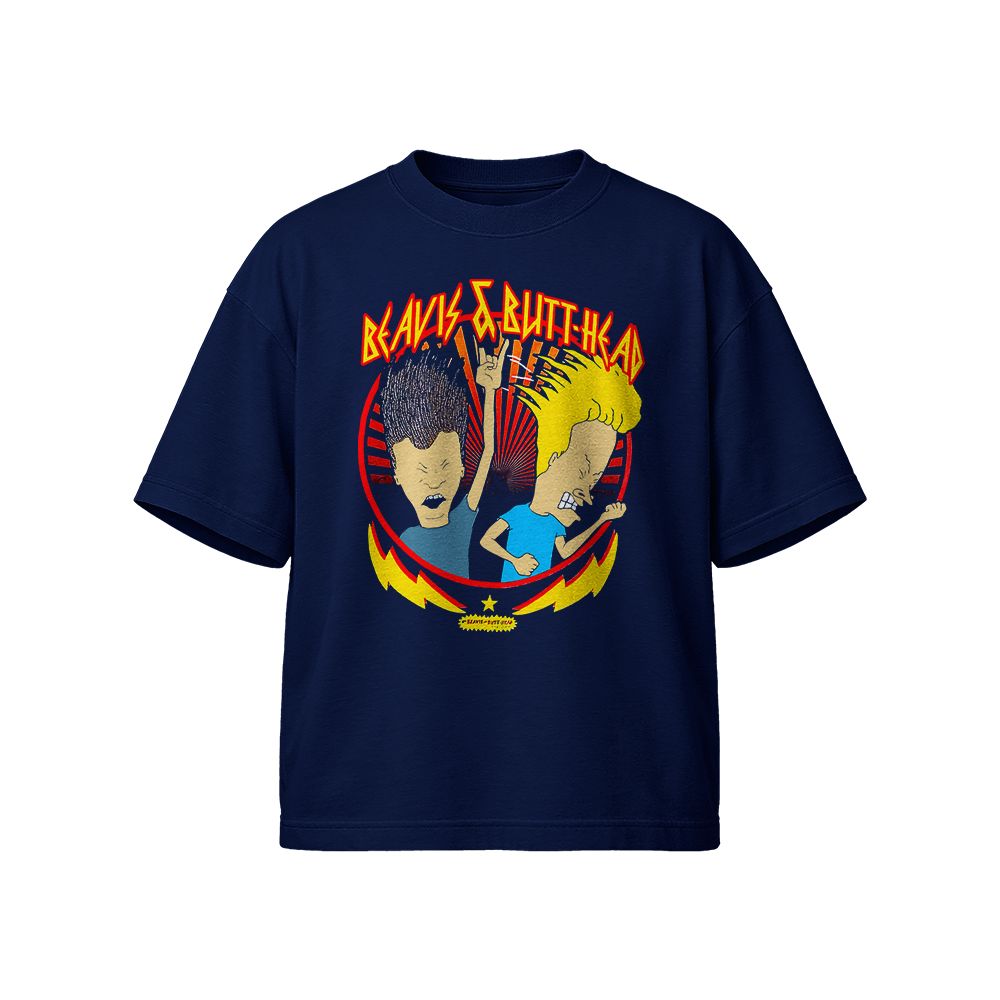 Beavis and Butt-Head MTV Rock On Vintage T-Shirt 90s Cartoon Retro Tee