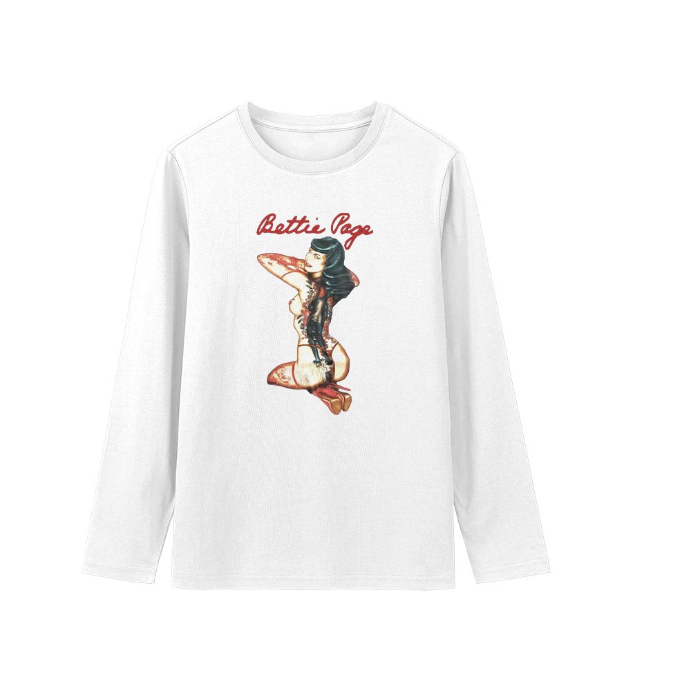Bettie Page Pin-Up Vintage T-Shirt, Retro 50s Glamour Model Graphic Tee, Classic Rockabilly Streetwear Shirt