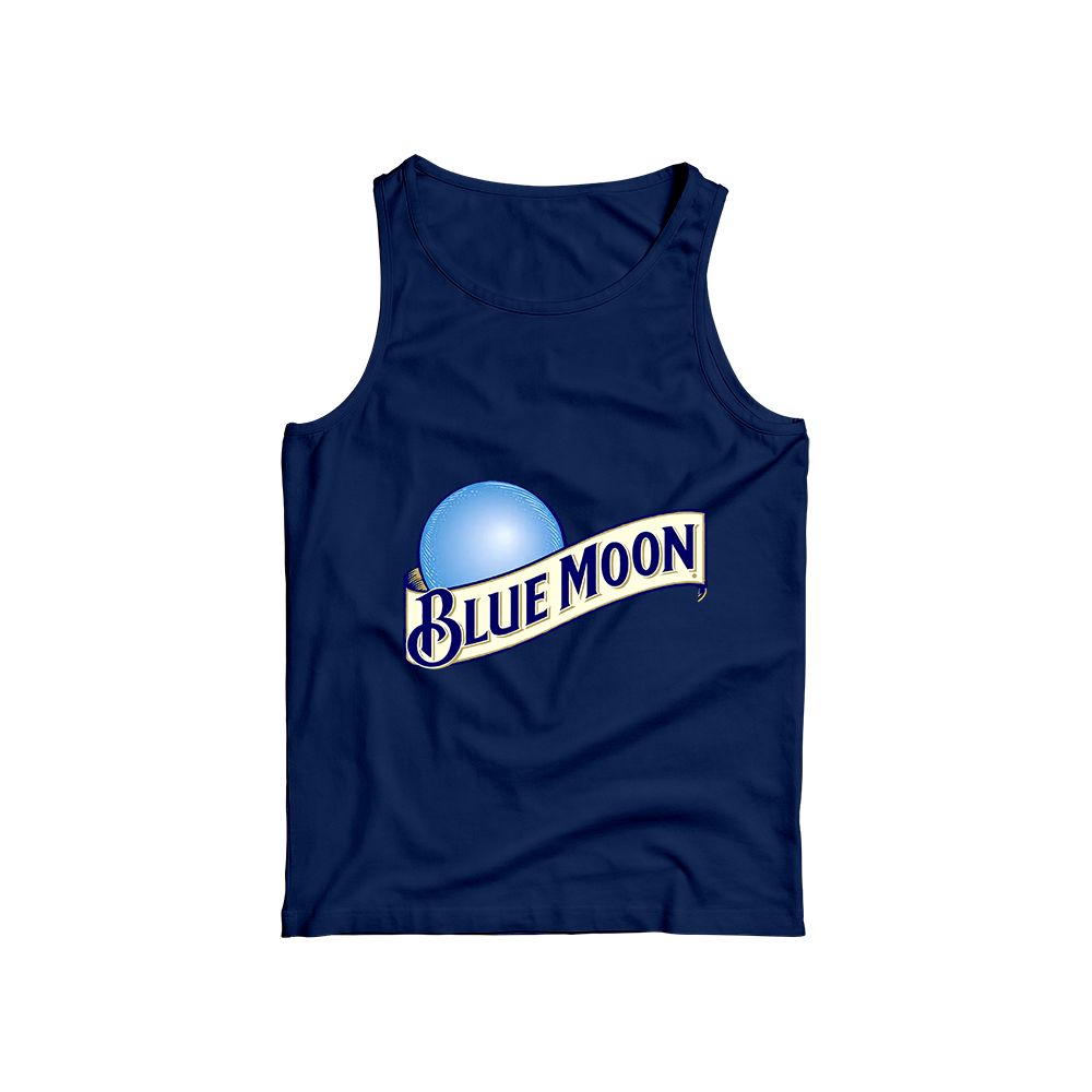 Blue Moon T-Shirt Aesthetic Night Sky Graphic Tee Minimalist Lunar Streetwear Shirt Soft Cotton Unisex