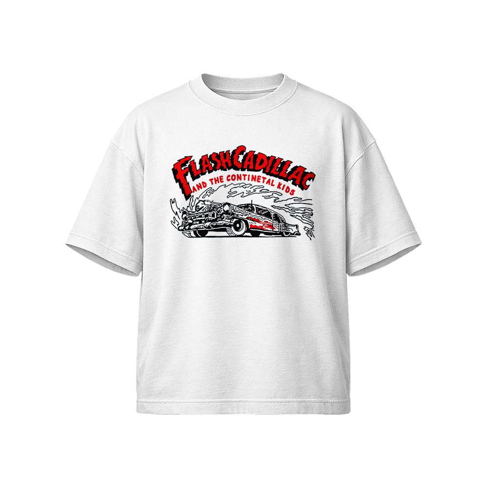 Flash Cadillac and The Continental Kids Vintage Car T-Shirt – Classic Rock Band Graphic Retro Hot Rod Tee