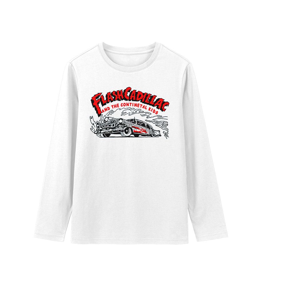 Flash Cadillac and The Continental Kids Vintage Car T-Shirt – Classic Rock Band Graphic Retro Hot Rod Tee