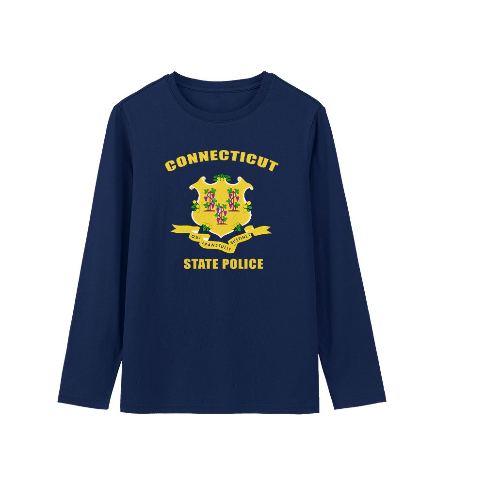 Connecticut State Police Motor Unit Text Graphic T-Shirt