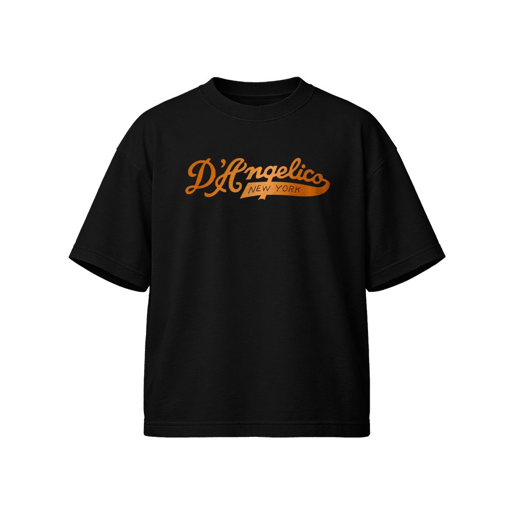 D’Angelico New York Script Logo Vintage Minimalist T-Shirt