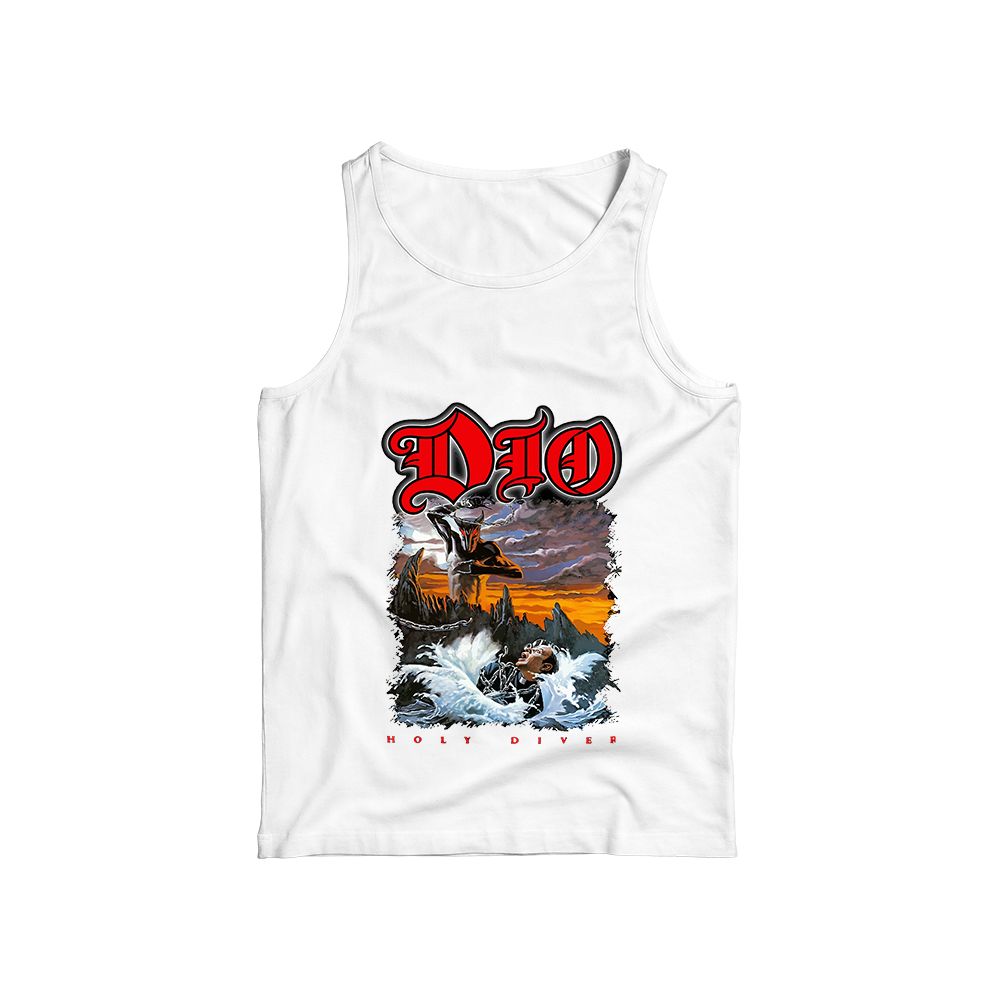 Vintage Dio Holy Diver Graphic T-Shirt | Retro 80s Classic Heavy Metal Band White Tee