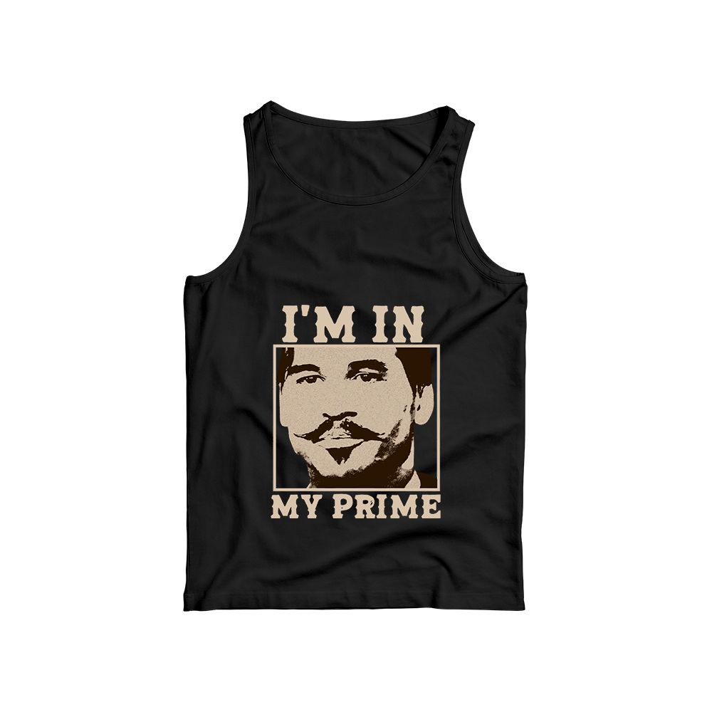 Vintage Tombstone Doc Holliday Graphic T-Shirt | Retro 90s Western Movie I'm In My Prime Brown Tee