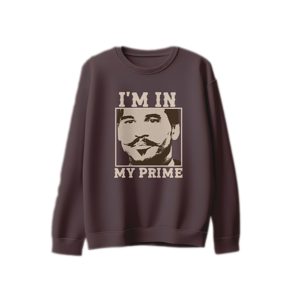 Vintage Tombstone Doc Holliday Graphic T-Shirt | Retro 90s Western Movie I'm In My Prime Brown Tee