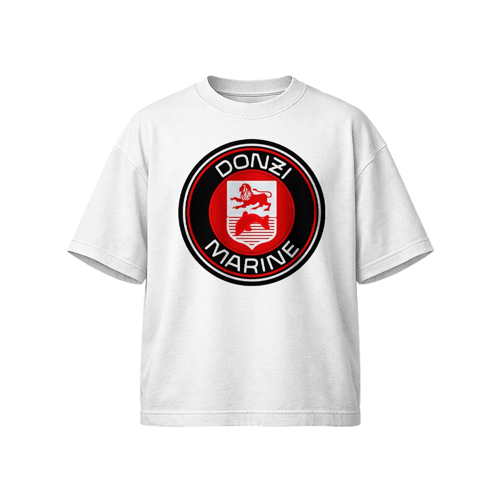 Vintage Donzi Marine Powerboats T-Shirt - Retro Speedboat Graphic Tee - Heavyweight Oversized Streetwear Shirt