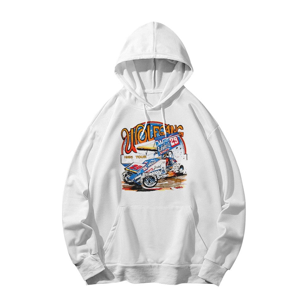Vintage Doug Wolfgang 1985 Tour Sprint Car T-Shirt - Retro Racing Graphic Tee - Heavyweight Oversized Streetwear Shirt
