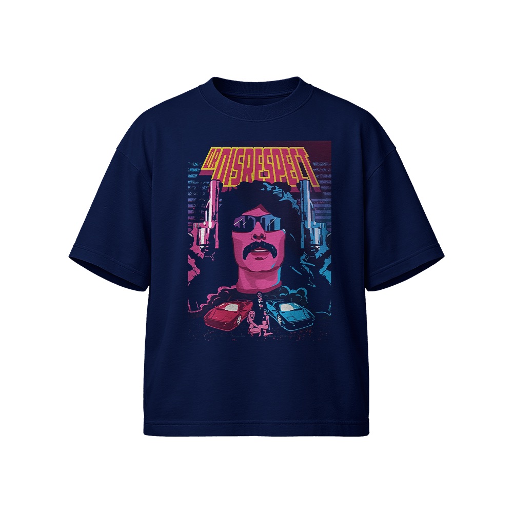 Dr Disrespect Retro 80s Graphic T-Shirt - Neon Synthwave Oversized Tee