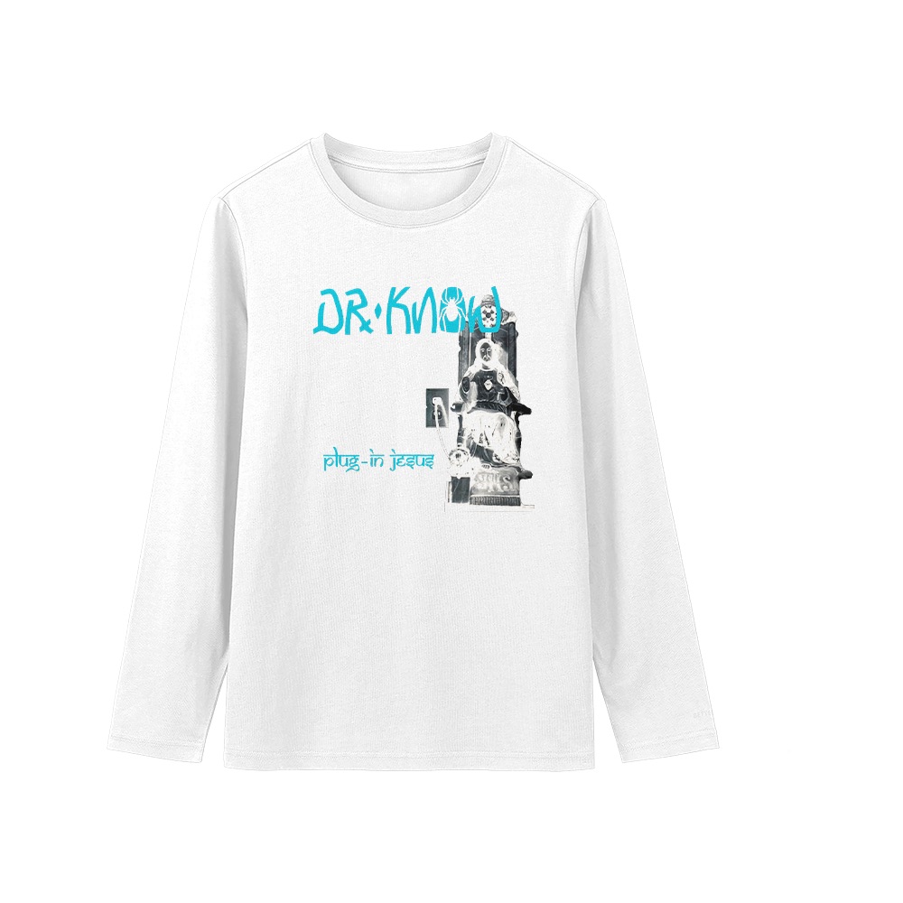 Dr. Know Plug-In Jesus Graphic T-Shirt - Retro Punk Rock Oversized Tee