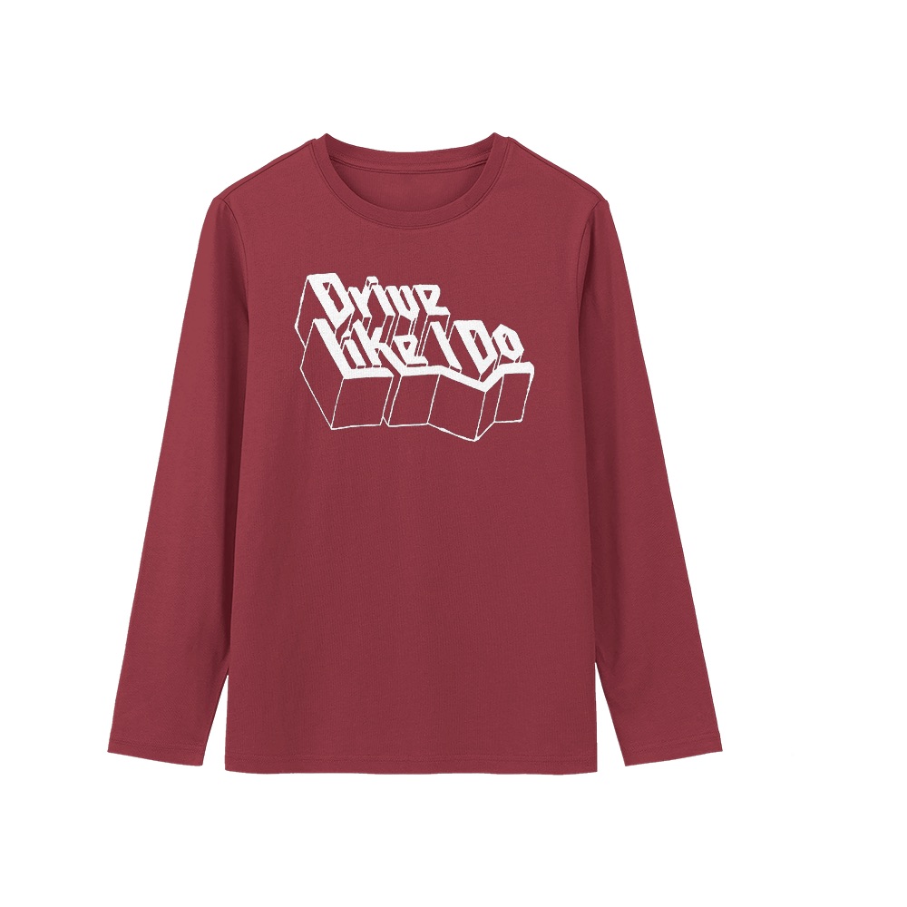 Drive Like I Do Block Logo Graphic T-Shirt - Retro Indie Rock Oversized Tee