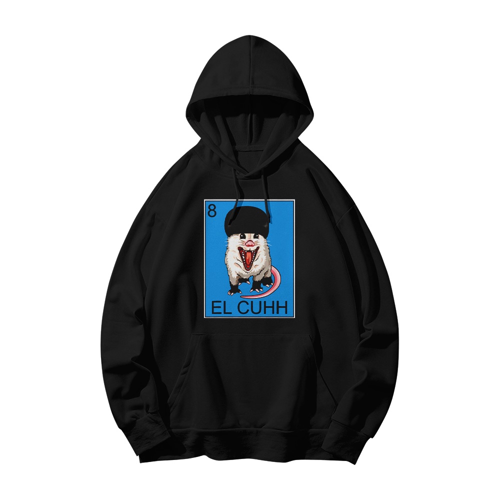 El Cuhh Opossum Loteria Graphic T-Shirt - Retro Mexican Card Oversized Tee