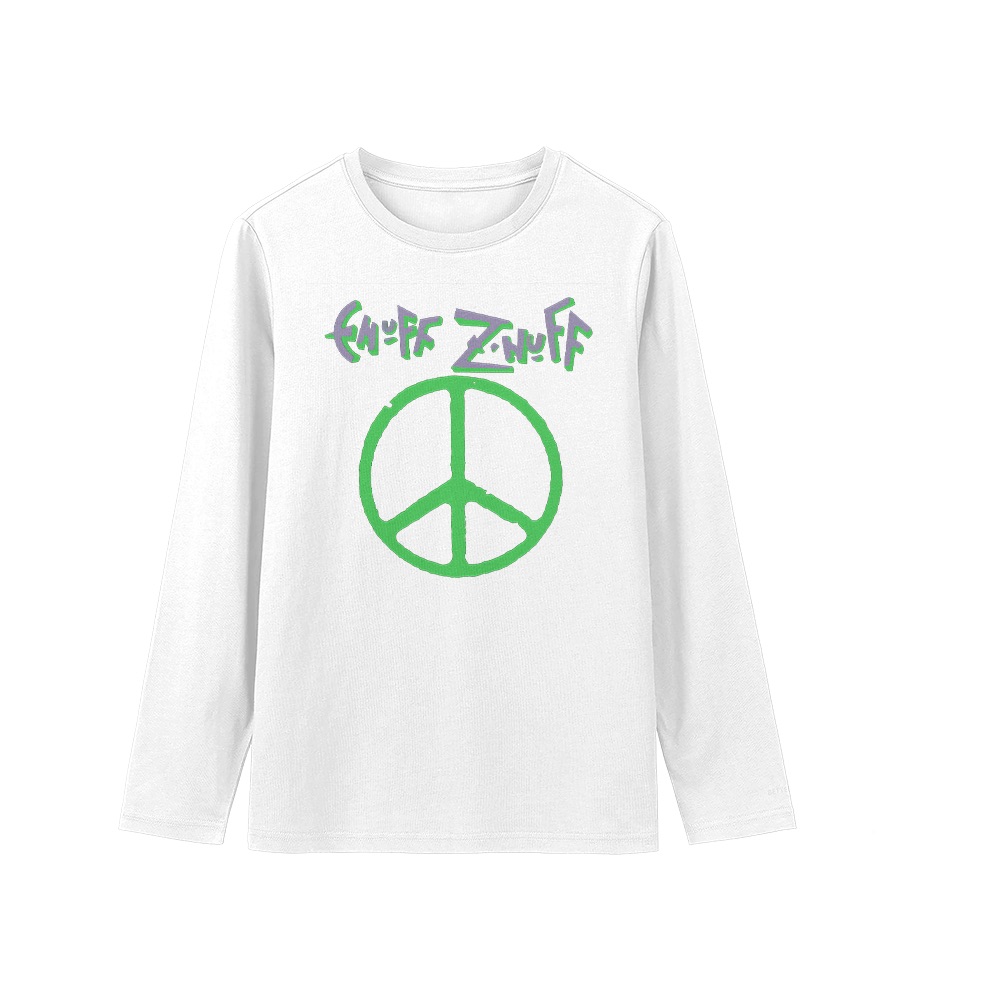Enuff Z'Nuff Peace Sign Graphic T-Shirt - Retro Glam Rock Oversized Tee