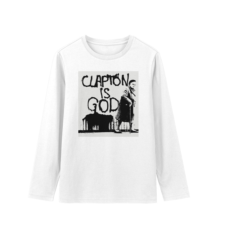 Eric Clapton Clapton Is God Graphic T-Shirt - Retro Blues Rock Oversized Tee