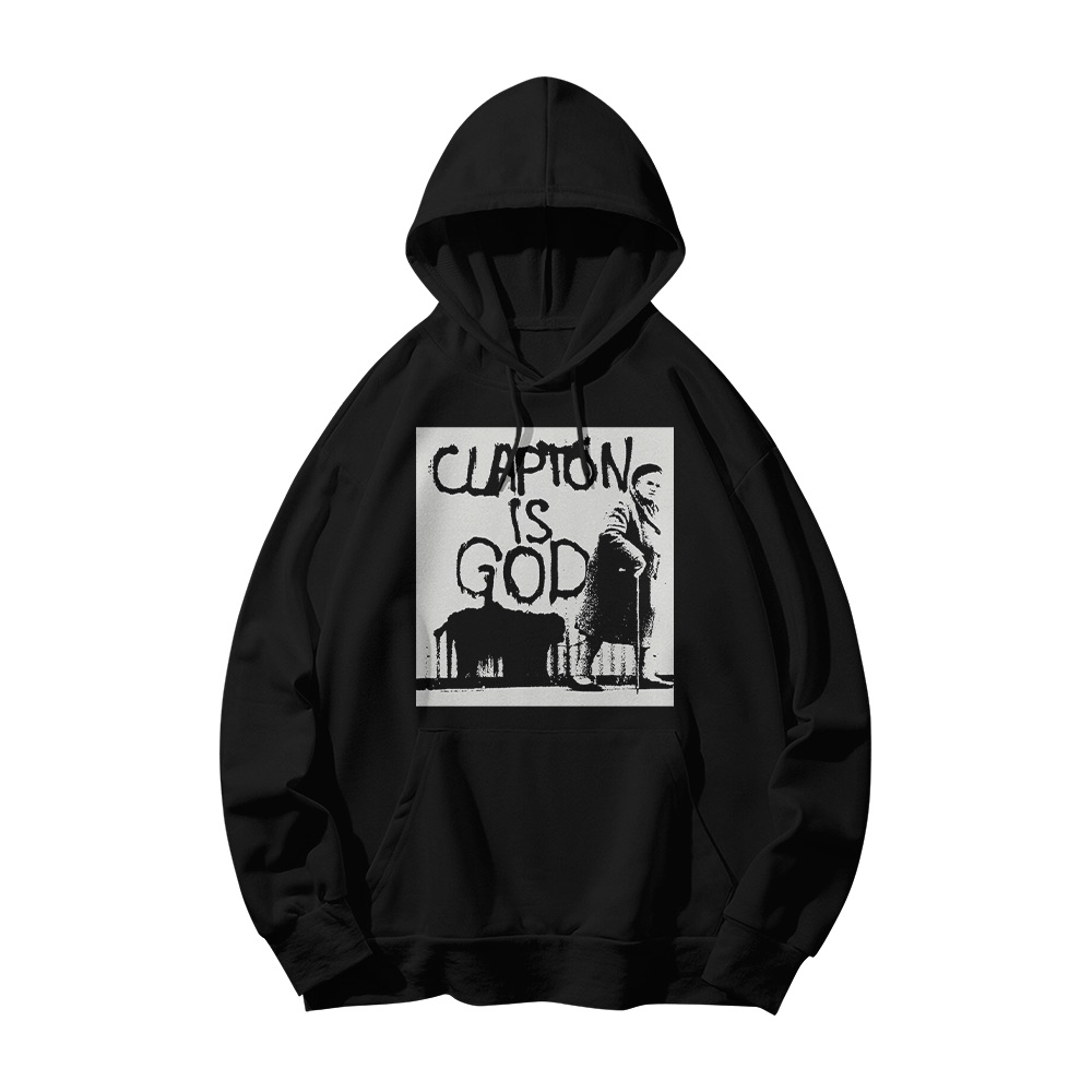Eric Clapton Clapton Is God Graphic T-Shirt - Retro Blues Rock Oversized Tee