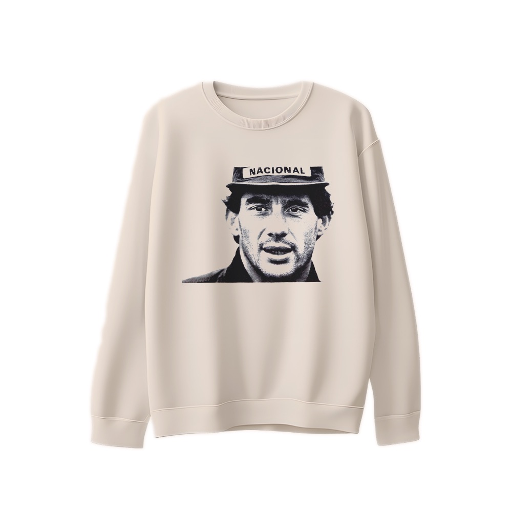 Ayrton Senna Nacional Portrait Graphic T-Shirt - Retro F1 Racing Oversized Tee