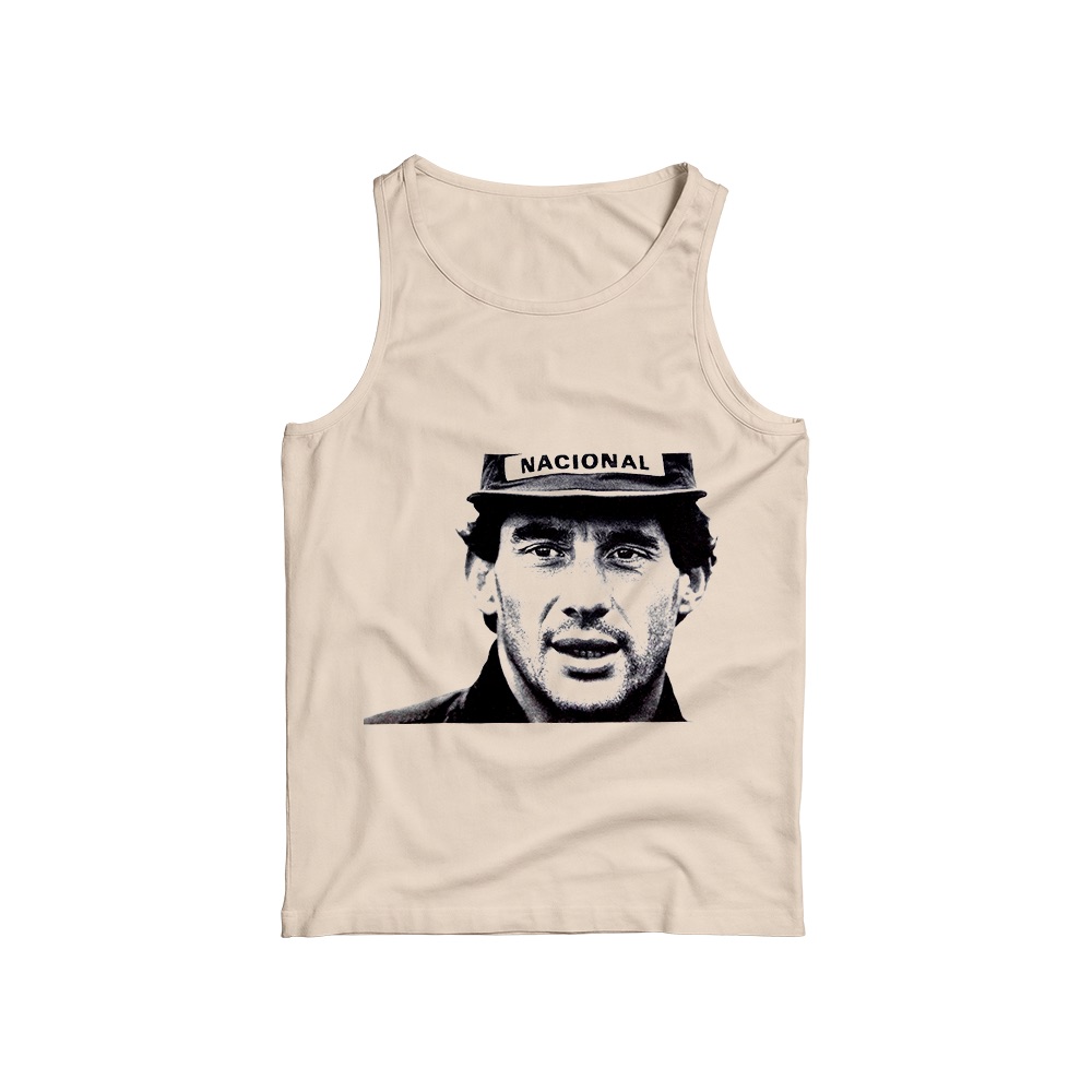 Ayrton Senna Nacional Portrait Graphic T-Shirt - Retro F1 Racing Oversized Tee