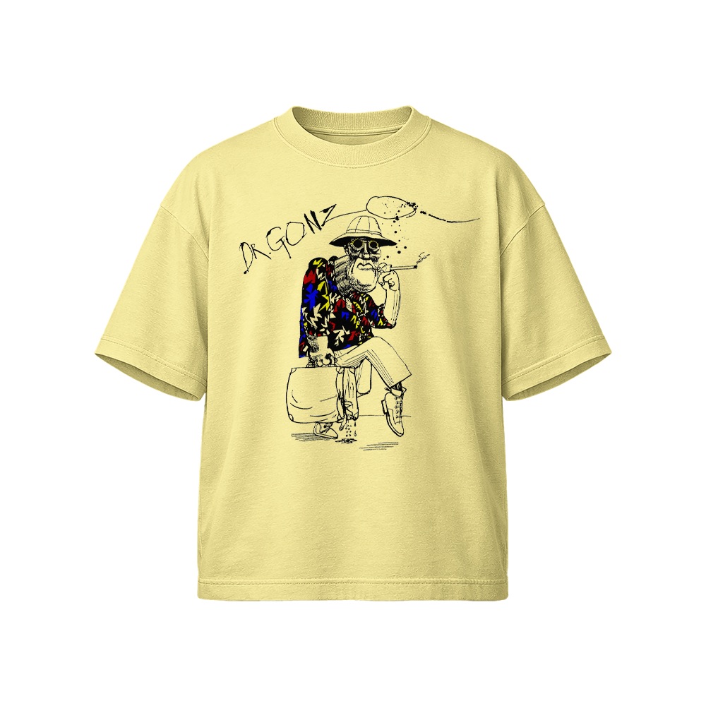 Dr. Gonzo Fear and Loathing Graphic T-Shirt - Retro Counterculture Oversized Tee