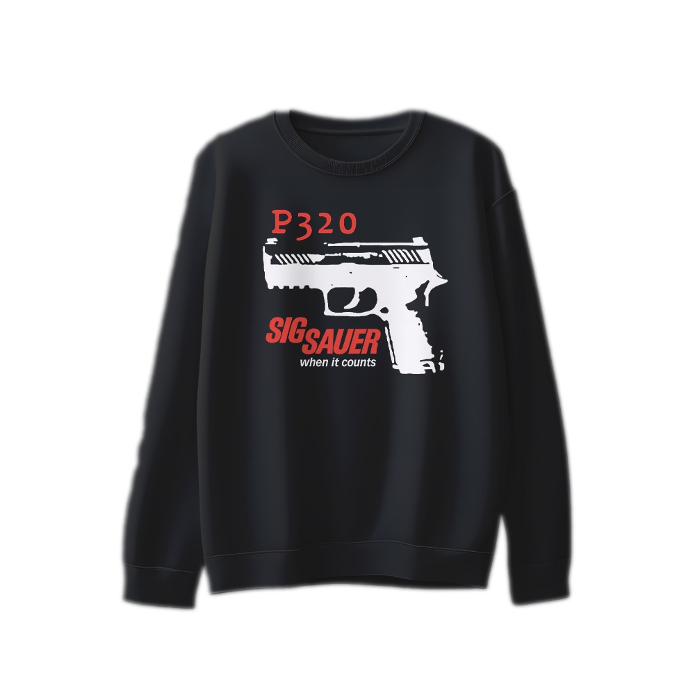 SIG SAUER P320 Graphic T-Shirt - Retro Tactical Firearm Heritage Oversized Tee