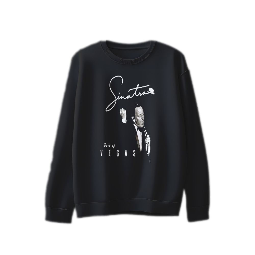 Frank Sinatra Best of Vegas Graphic T-Shirt - Retro Mid-Century Crooner Oversized Tee