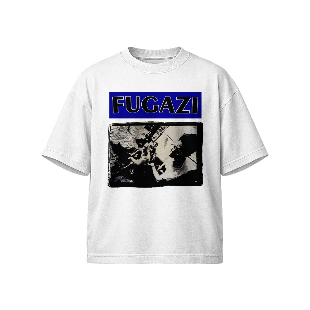 Fugazi Instrument Live Photo Graphic T-Shirt - Retro Post-Hardcore Punk Oversized Tee