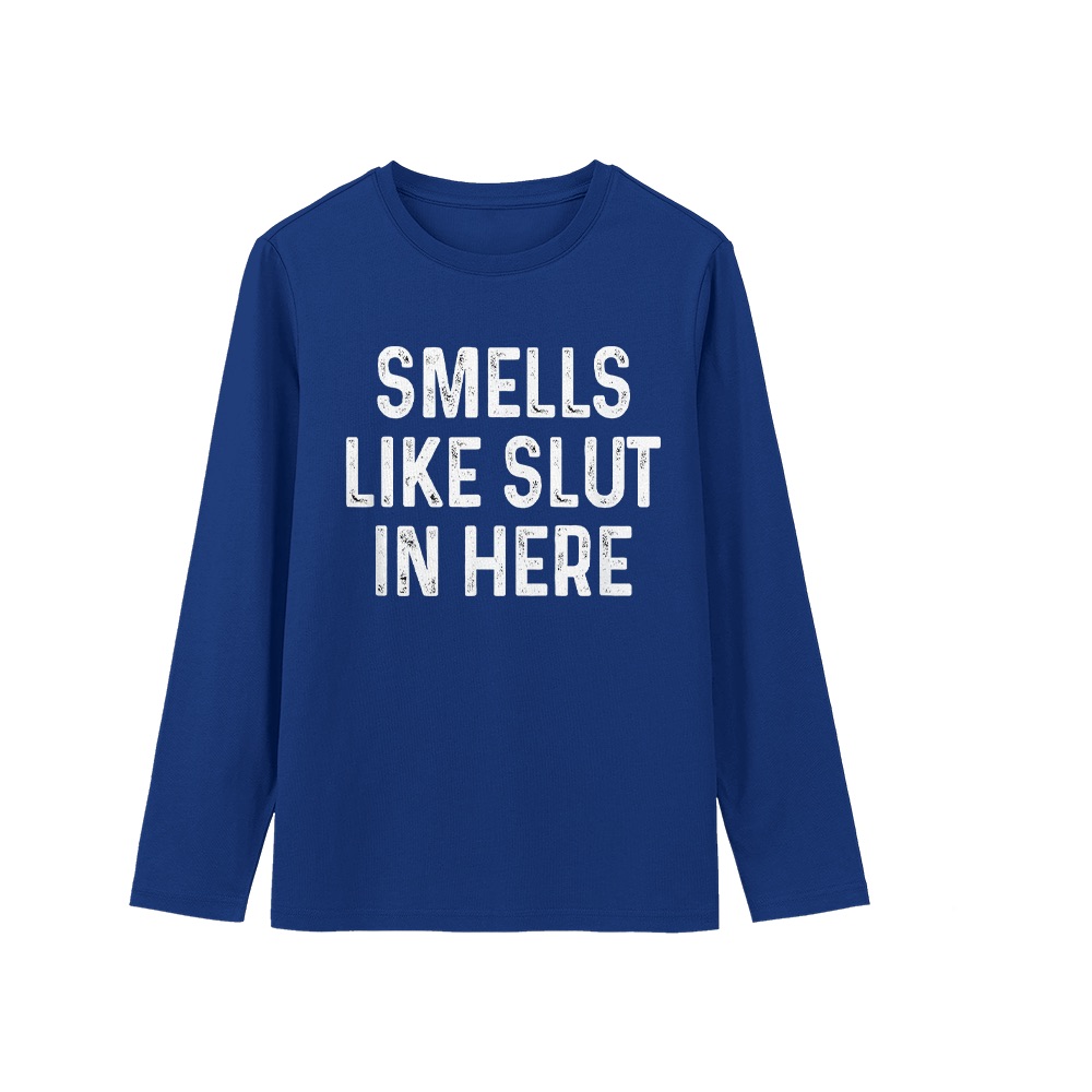 Smells Like Slut In Here Graphic T-Shirt - Retro Edgy Novelty Oversized Tee