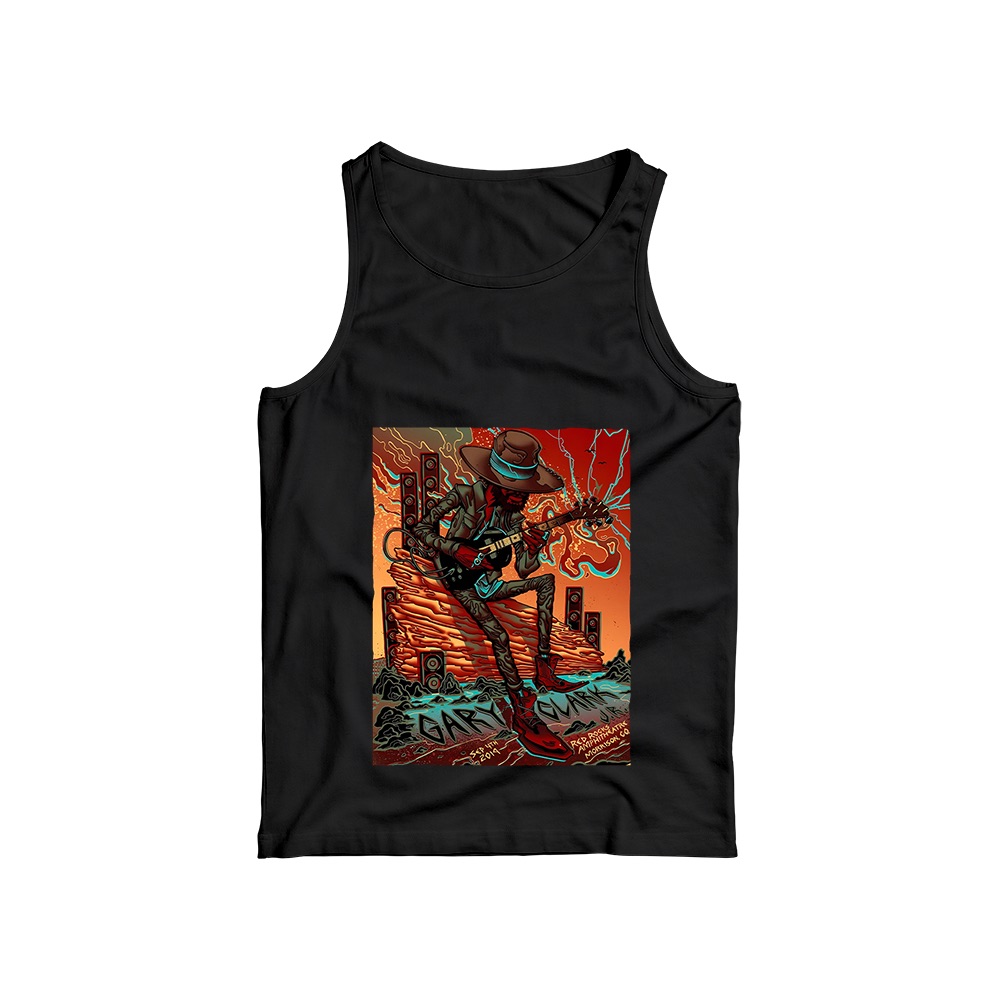 Gary Clark Jr. Red Rocks Concert Graphic T-Shirt - Retro Blues Rock Oversized Tee