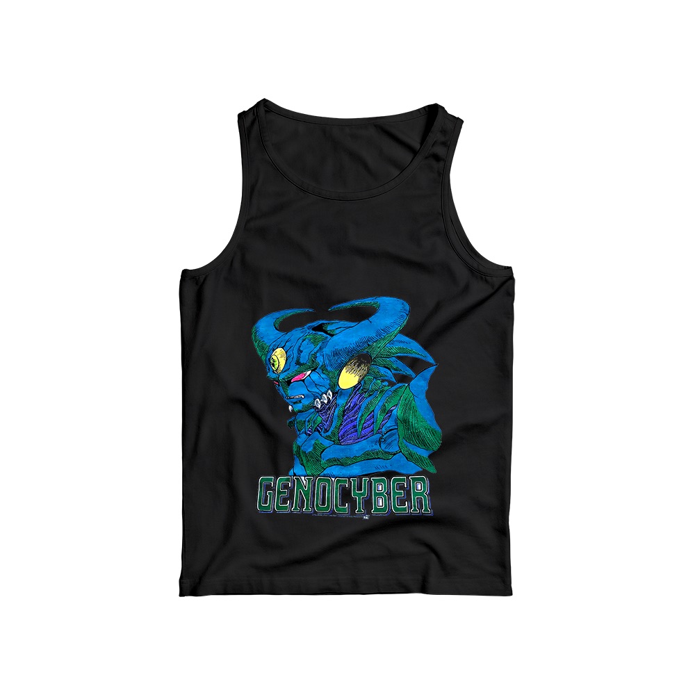 Genocyber Cyberpunk Anime Graphic T-Shirt - Retro Mecha Sci-Fi Oversized Tee