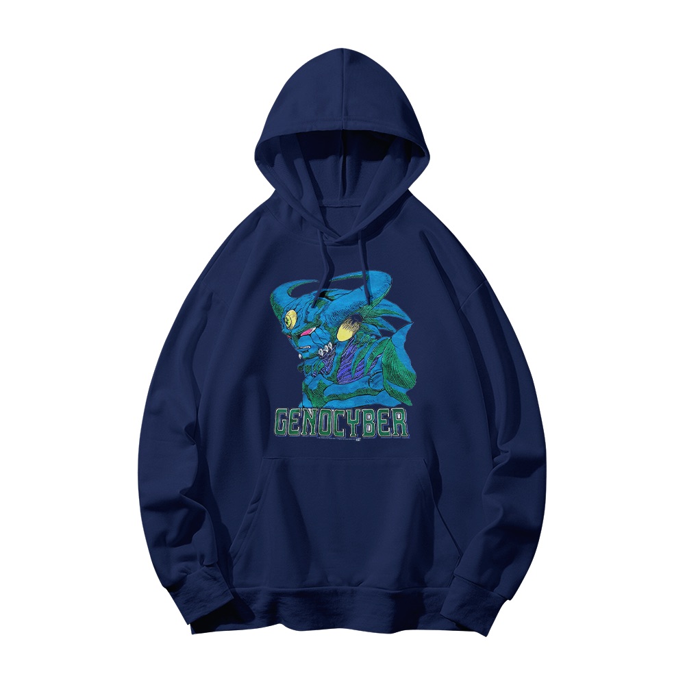 Genocyber Cyberpunk Anime Graphic T-Shirt - Retro Mecha Sci-Fi Oversized Tee