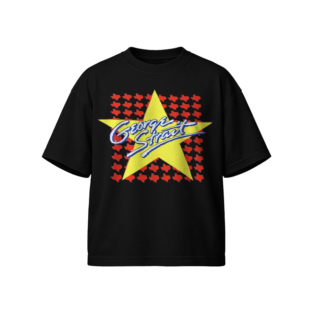 George Strait Lone Star Logo Graphic T-Shirt - Retro Country Music Oversized Tee